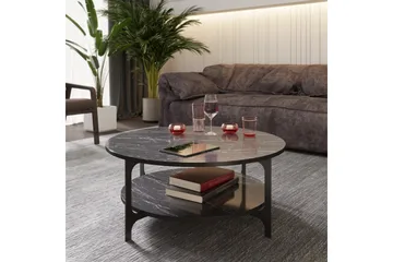 Yalbi Soffbord 90 cm med Förvaring Runt Hylla - Svart - Möbler - Vardagsrum - Soffbord & vardagsrumsbord - Soffbord