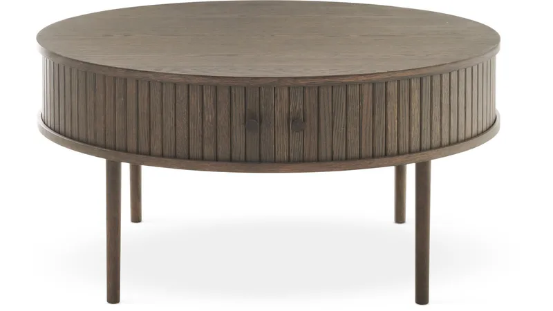 Soffbord Yngvar Ø90 cm, Brun Belfort-finish