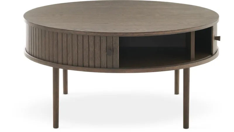 Soffbord Yngvar Ø90 cm - Brun Belfort-finish - Möbler - Vardagsrum - Soffbord & vardagsrumsbord - Soffbord