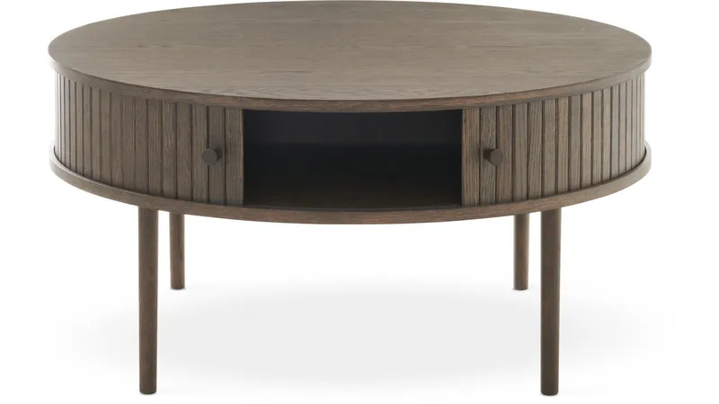 Soffbord Yngvar Ø90 cm - Brun Belfort-finish - Möbler - Vardagsrum - Soffbord & vardagsrumsbord - Soffbord
