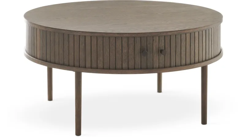 Soffbord Yngvar Ø90 cm - Brun Belfort-finish - Möbler - Vardagsrum - Soffbord & vardagsrumsbord - Soffbord