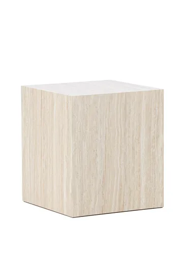 Soffbord Peach York Sofa Table 45x40x40 cm - Travertine Look Beige - Möbler - Vardagsrum - Soffbord & vardagsrumsbord - Soffbord