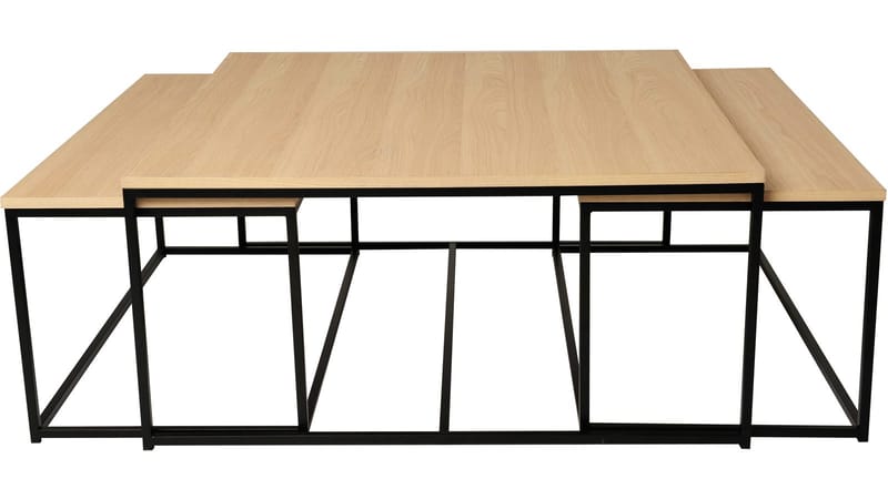 Soffbordsats Yrland 2+1 - Vitpigmenterad - Möbler - Vardagsrum - Soffbord & vardagsrumsbord - Satsbord