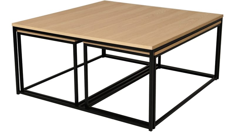 Soffbordsats Yrland 2+1 - Vitpigmenterad - Möbler - Vardagsrum - Soffbord & vardagsrumsbord - Satsbord
