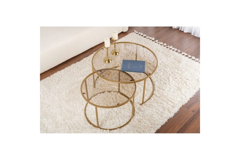 Soffbordset 2 delar Rikiya Guldbroze - Guldbroze - Möbler - Vardagsrum - Soffbord & vardagsrumsbord - Satsbord