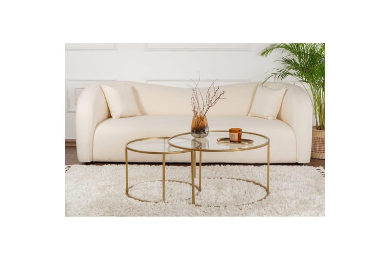 Soffbordset Rikiya Guld Transparent - Möbler - Vardagsrum - Soffbord & vardagsrumsbord - Soffbord