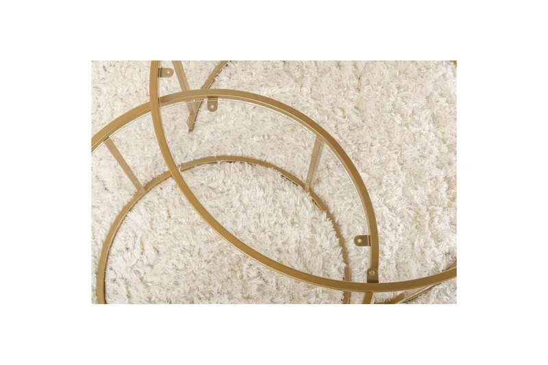 Soffbordset Rikiya Guld Transparent - Möbler - Vardagsrum - Soffbord & vardagsrumsbord - Satsbord