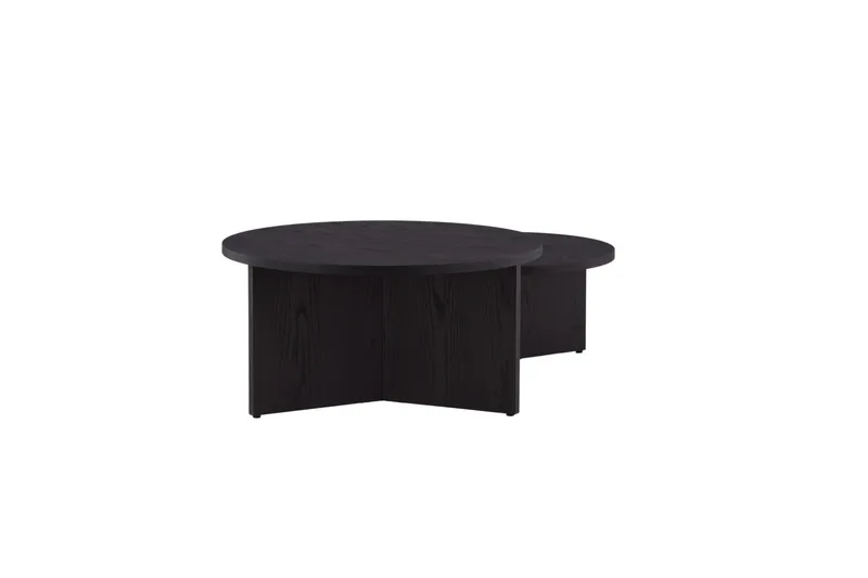 Soffbordset Saltö 2st Runda 85 cm/65 cm - Svart - Möbler - Vardagsrum - Soffbord & vardagsrumsbord - Satsbord