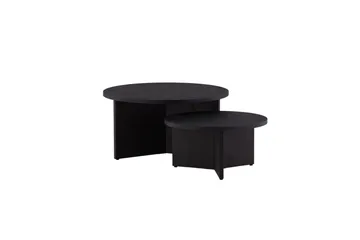 Soffbordset Saltö 2st Runda 85 cm/65 cm - Svart - Möbler - Vardagsrum - Soffbord & vardagsrumsbord - Satsbord