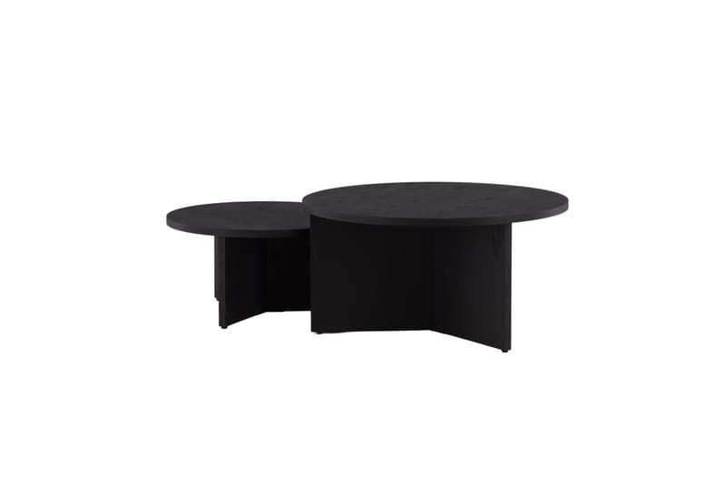 Soffbordset Saltö 2st Runda 85 cm/65 cm, Svart