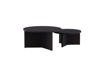 Soffbordset Saltö 2st Runda 85 cm/65 cm - Svart - Möbler - Vardagsrum - Soffbord & vardagsrumsbord - Satsbord