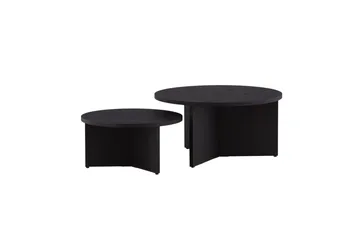 Soffbordset Saltö 2st Runda 85 cm/65 cm - Svart - Möbler - Vardagsrum - Soffbord & vardagsrumsbord - Satsbord