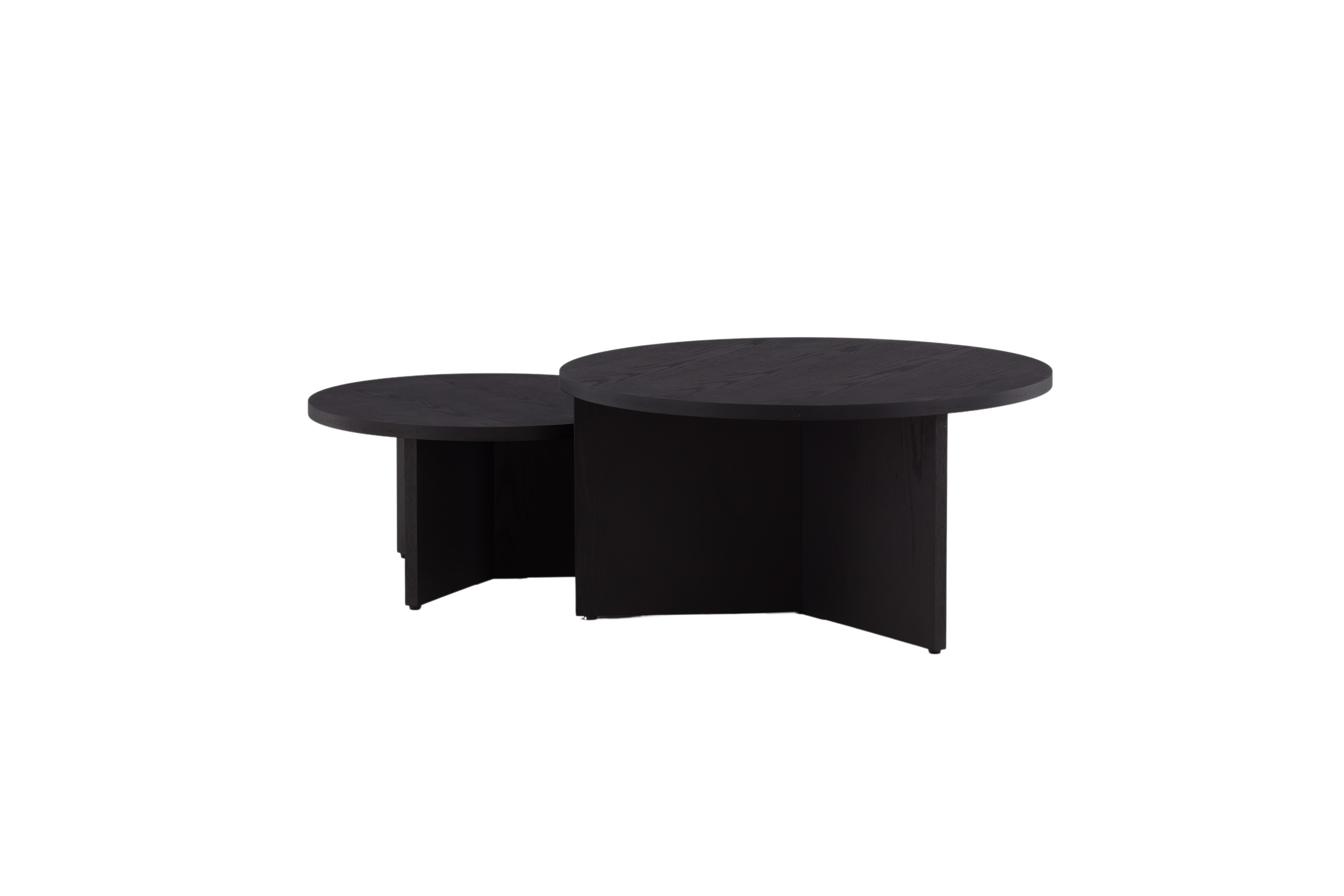 soffbordset saltö 2st runda 85 cm/65 cm - svart