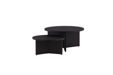 Soffbordset Saltö 2st Runda 85 cm/65 cm - Svart - Möbler - Vardagsrum - Soffbord & vardagsrumsbord - Satsbord