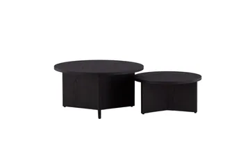 Soffbordset Saltö 2st Runda 85 cm/65 cm - Svart - Möbler - Vardagsrum - Soffbord & vardagsrumsbord - Satsbord
