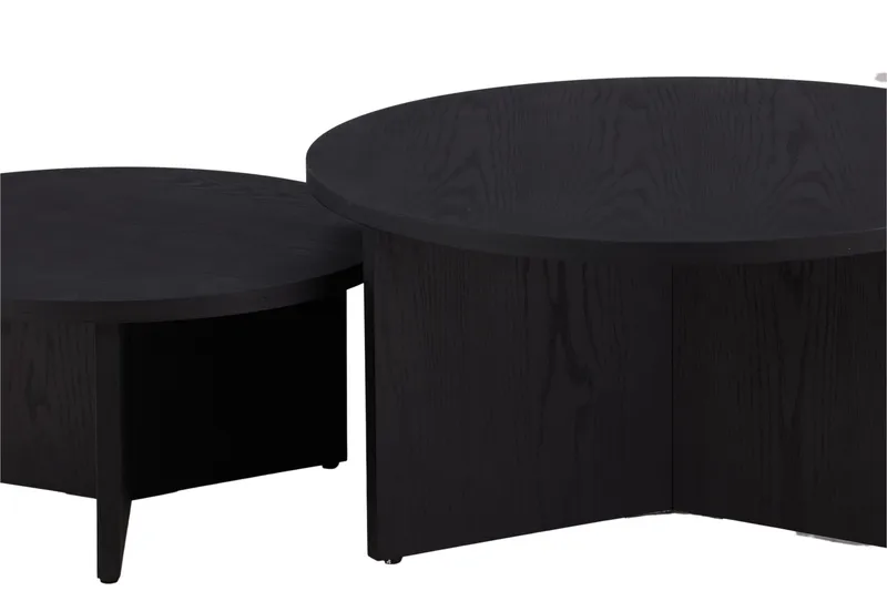 Soffbordset Saltö 2st Runda 85 cm/65 cm - Svart - Möbler - Vardagsrum - Soffbord & vardagsrumsbord - Satsbord
