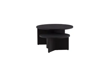 Soffbordset Saltö 2st Runda 85 cm/65 cm - Svart - Möbler - Vardagsrum - Soffbord & vardagsrumsbord - Satsbord