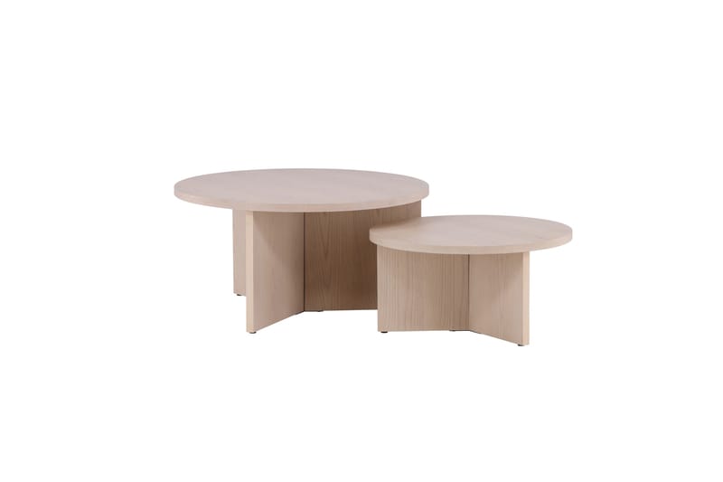 Soffbordset Saltö 2st Runda 85 cm/65 cm - Vit - Möbler - Vardagsrum - Soffbord & vardagsrumsbord - Satsbord