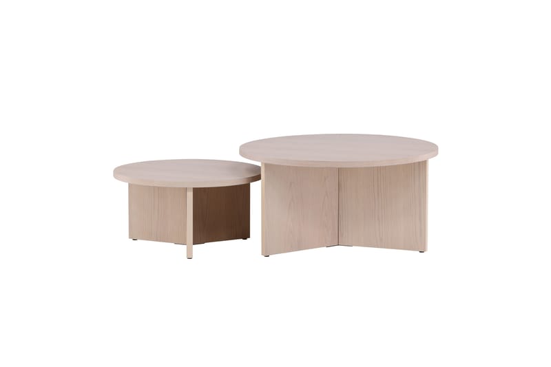 Soffbordset Saltö 2st Runda 85 cm/65 cm - Vit - Möbler - Vardagsrum - Soffbord & vardagsrumsbord - Soffbord