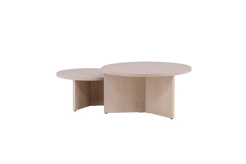 Soffbordset Saltö 2st Runda 85 cm/65 cm - Vit - Möbler - Vardagsrum - Soffbord & vardagsrumsbord - Soffbord
