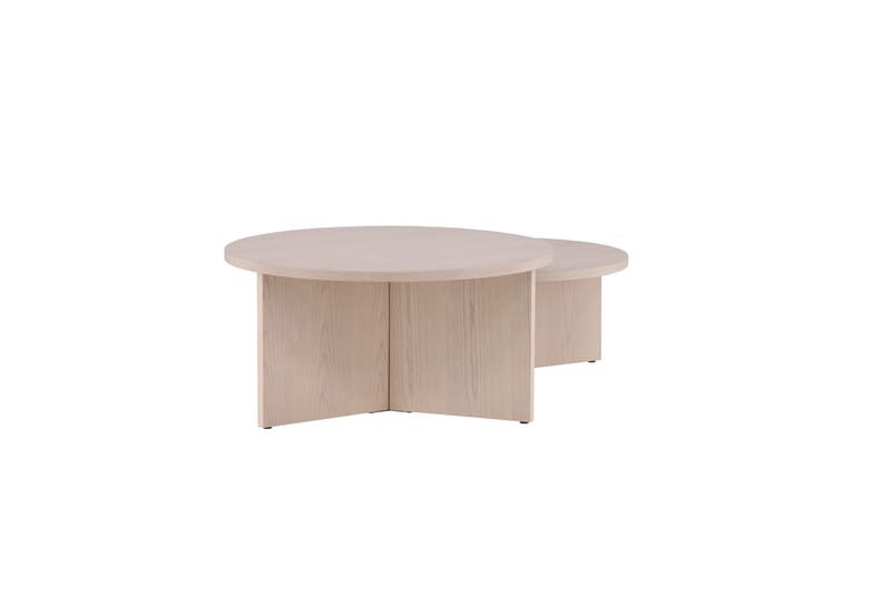 Soffbordset Saltö 2st Runda 85 cm/65 cm - Vit - Möbler - Vardagsrum - Soffbord & vardagsrumsbord - Soffbord