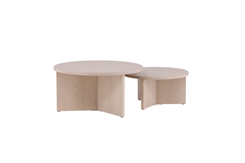 Soffbordset Saltö 2st Runda 85 cm/65 cm - Vit - Möbler - Vardagsrum - Soffbord & vardagsrumsbord - Soffbord