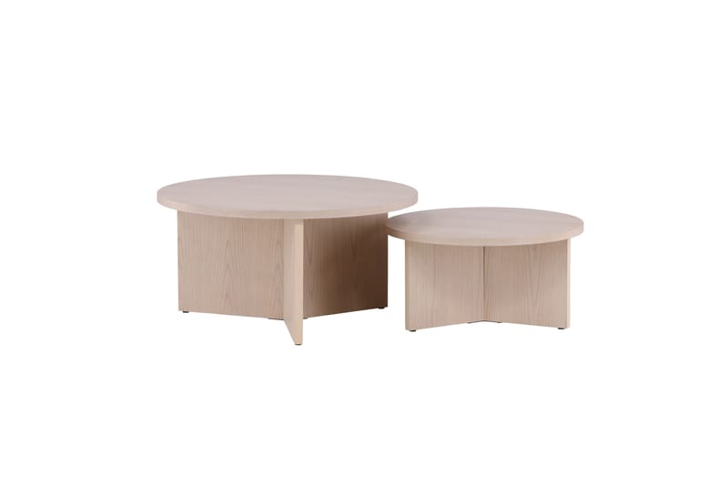Soffbordset Saltö 2st Runda 85 cm/65 cm - Vit - Möbler - Vardagsrum - Soffbord & vardagsrumsbord - Soffbord