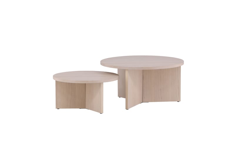 Soffbordset Saltö 2st Runda 85 cm/65 cm - Vit - Möbler - Vardagsrum - Soffbord & vardagsrumsbord - Soffbord