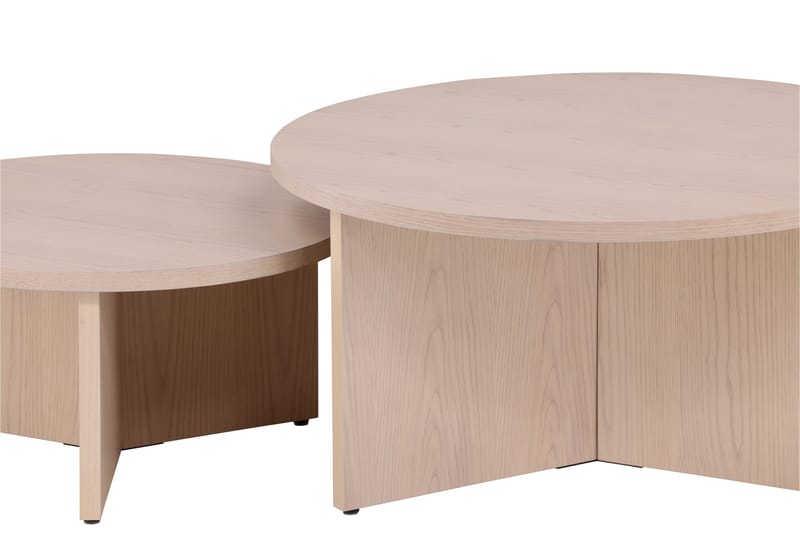 Soffbordset Saltö 2st Runda 85 cm/65 cm - Vit - Möbler - Vardagsrum - Soffbord & vardagsrumsbord - Soffbord