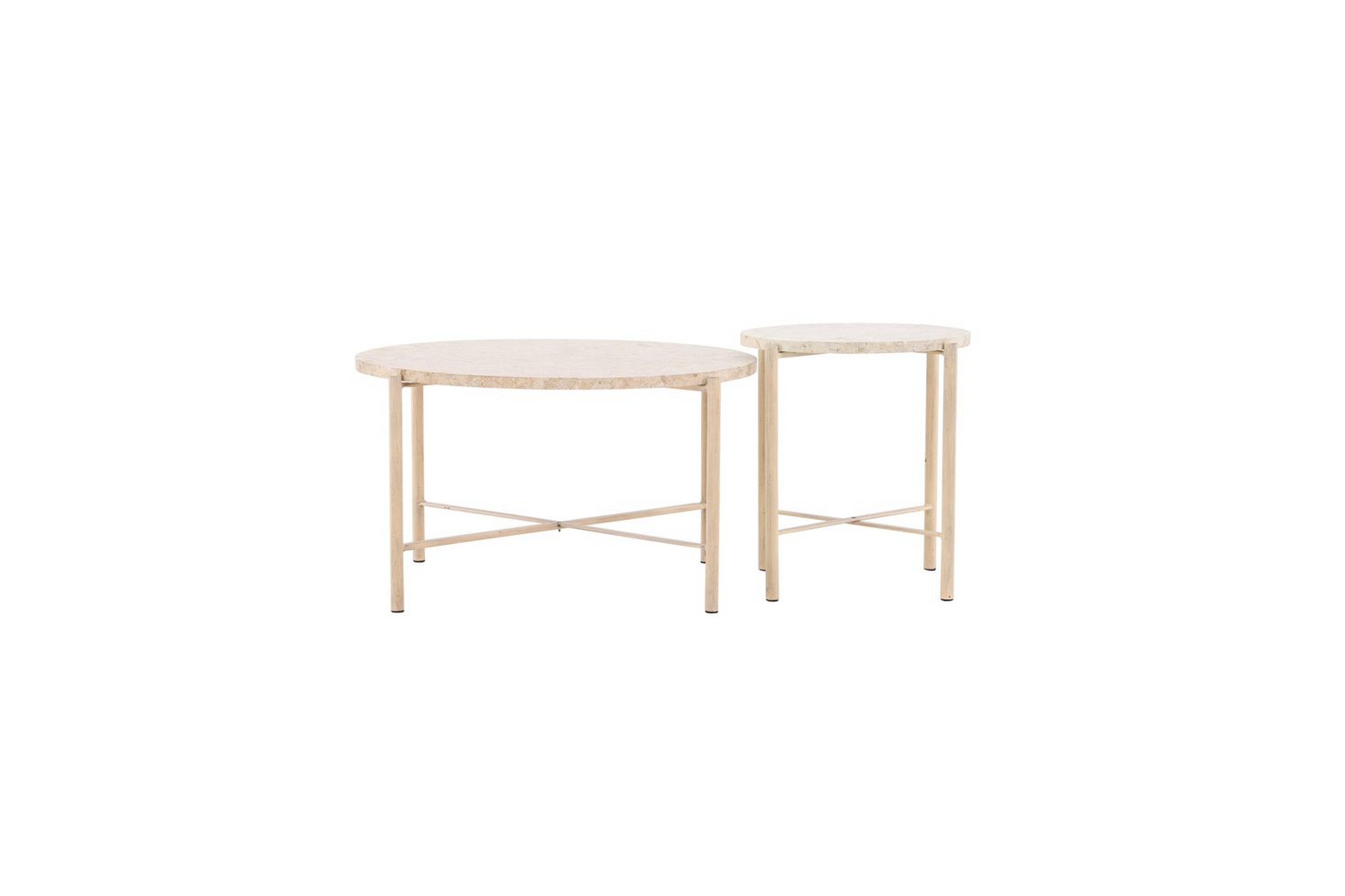soffbordset vind sandhamn 2st runda 70 cm/40 cm - beige