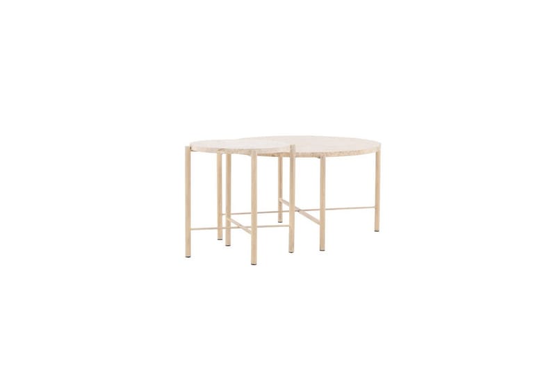 Soffbordset VIND Sandhamn 2st Runda 70 cm/40 cm - Beige - Möbler - Vardagsrum - Soffbord & vardagsrumsbord - Soffbord