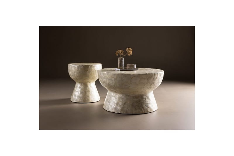 Soffbordset VIND Sandön 2st Runda 70 cm/40 cm - Ljusgrå - Möbler - Vardagsrum - Soffbord & vardagsrumsbord - Satsbord