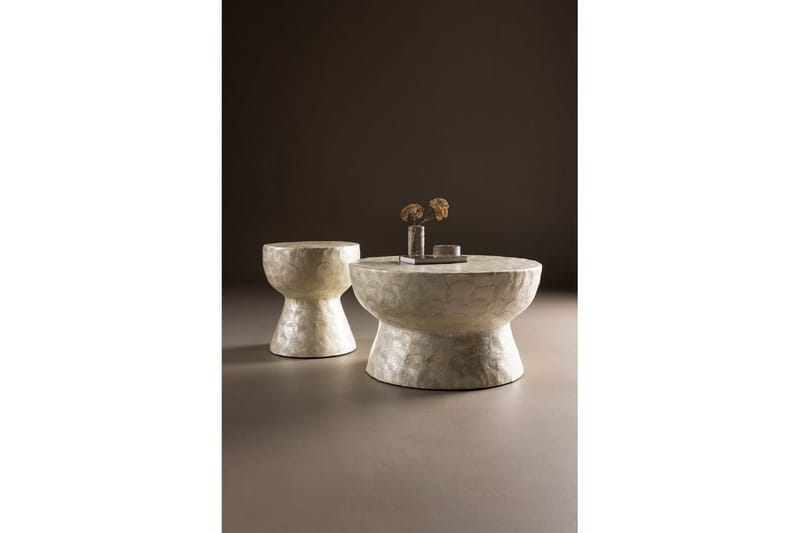 Soffbordset VIND Sandön 2st Runda 70 cm/40 cm - Ljusgrå - Möbler - Vardagsrum - Soffbord & vardagsrumsbord - Satsbord