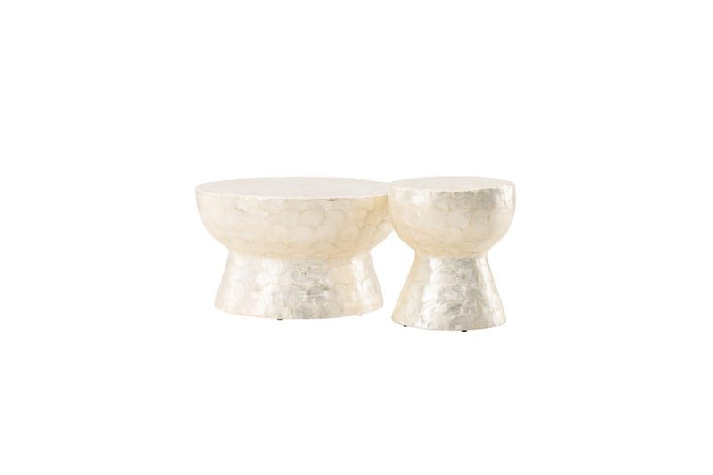 Soffbordset VIND Sandön 2st Runda 70 cm/40 cm - Ljusgrå - Möbler - Vardagsrum - Soffbord & vardagsrumsbord - Satsbord