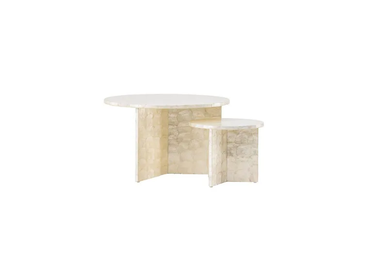 Soffbordset VIND Smögen 2st Runda 70 cm/40 cm - Möbler - Vardagsrum - Soffbord & vardagsrumsbord - Soffbord