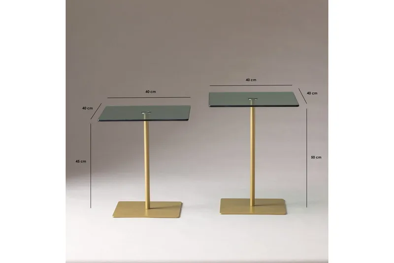 Soffbordssats Challur Rany / Grön - Rany / Grön - Möbler - Vardagsrum - Soffbord & vardagsrumsbord - Satsbord