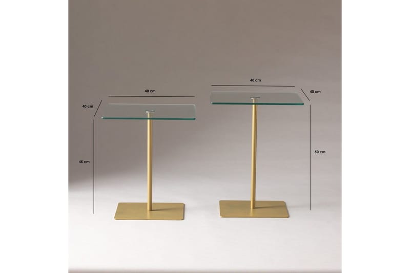 Soffbordssats Challur Rany / Transparent - Rany / Transparent - Möbler - Vardagsrum - Soffbord & vardagsrumsbord - Satsbord