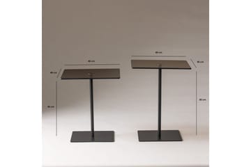 Soffbordssats Challur Svart / Bronzie - Svart / Bronzie - Möbler - Vardagsrum - Soffbord & vardagsrumsbord - Satsbord