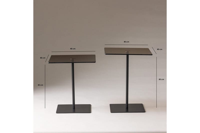 Soffbordssats Challur Svart / Bronzie - Svart / Bronzie - Möbler - Vardagsrum - Soffbord & vardagsrumsbord - Satsbord