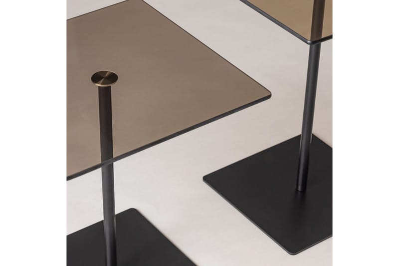 Soffbordssats Challur Svart / Bronzie - Svart / Bronzie - Möbler - Vardagsrum - Soffbord & vardagsrumsbord - Satsbord