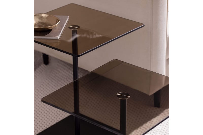 Soffbordssats Challur Svart / Bronzie - Svart / Bronzie - Möbler - Vardagsrum - Soffbord & vardagsrumsbord - Satsbord