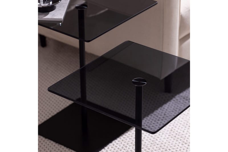 Soffbordssats Challur Svart / Rök - Svart - Möbler - Vardagsrum - Soffbord & vardagsrumsbord - Satsbord
