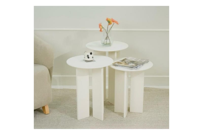 Soffbordssats Glenure Grädde - Grädde - Möbler - Vardagsrum - Soffbord & vardagsrumsbord - Satsbord