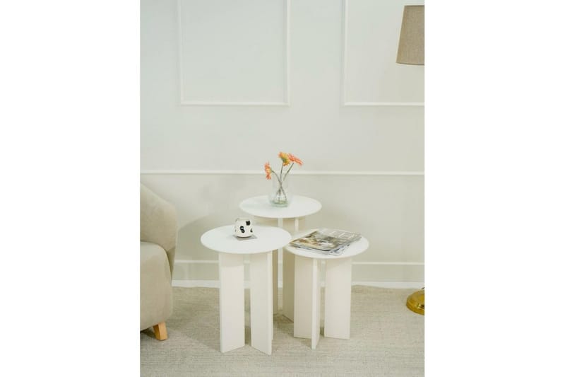 Soffbordssats Glenure Grädde - Grädde - Möbler - Vardagsrum - Soffbord & vardagsrumsbord - Satsbord