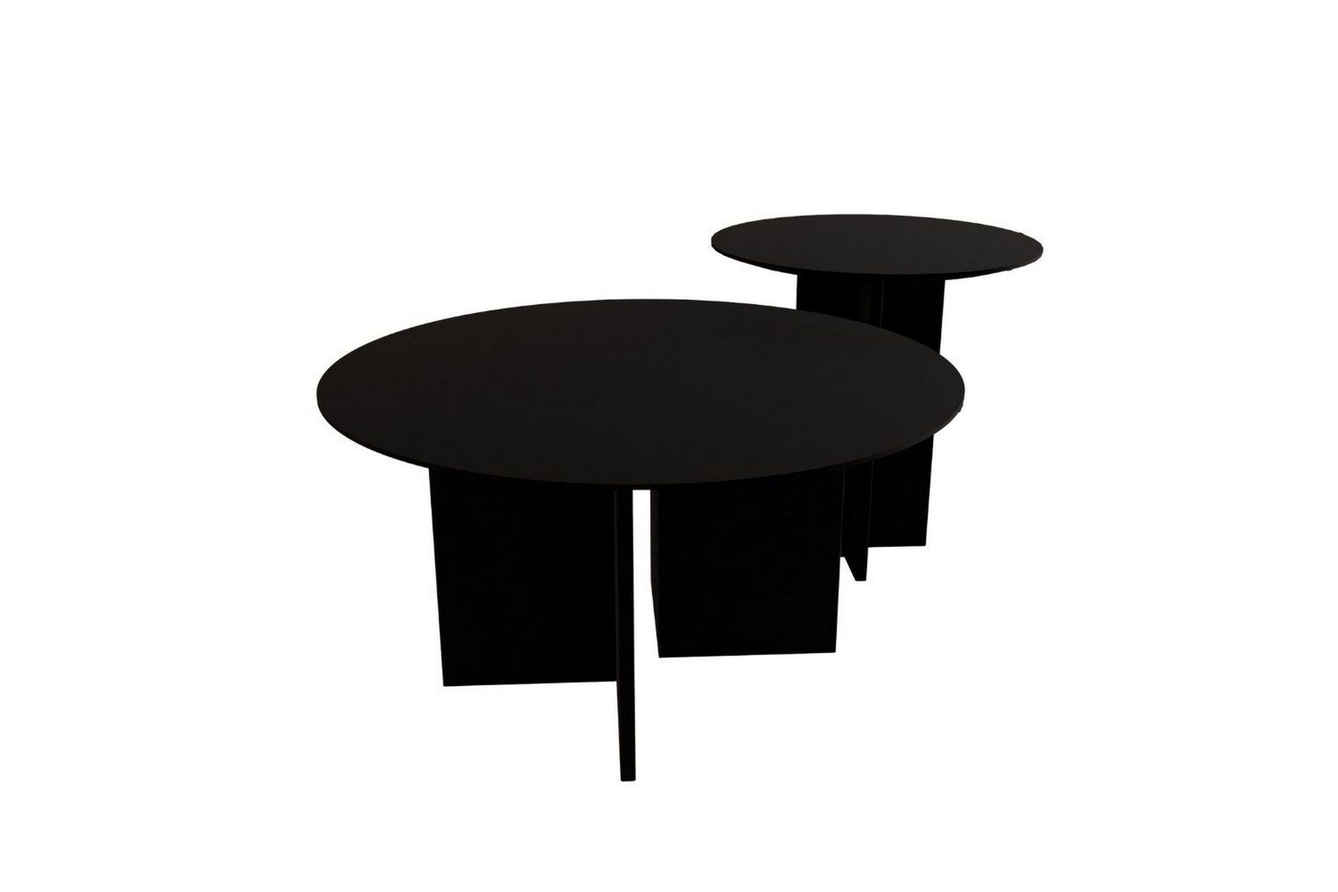 Soffbordssats Glenure Svart - Svart