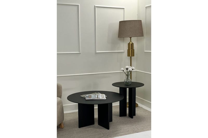 Soffbordssats Glenure Svart - Svart - Möbler - Vardagsrum - Soffbord & vardagsrumsbord - Satsbord
