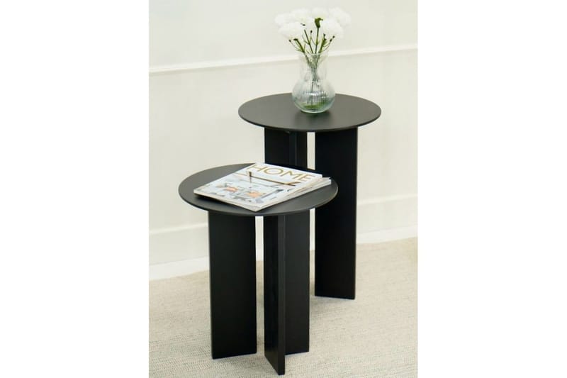 Soffbordssats Glenure Svart - Svart - Möbler - Vardagsrum - Soffbord & vardagsrumsbord - Satsbord