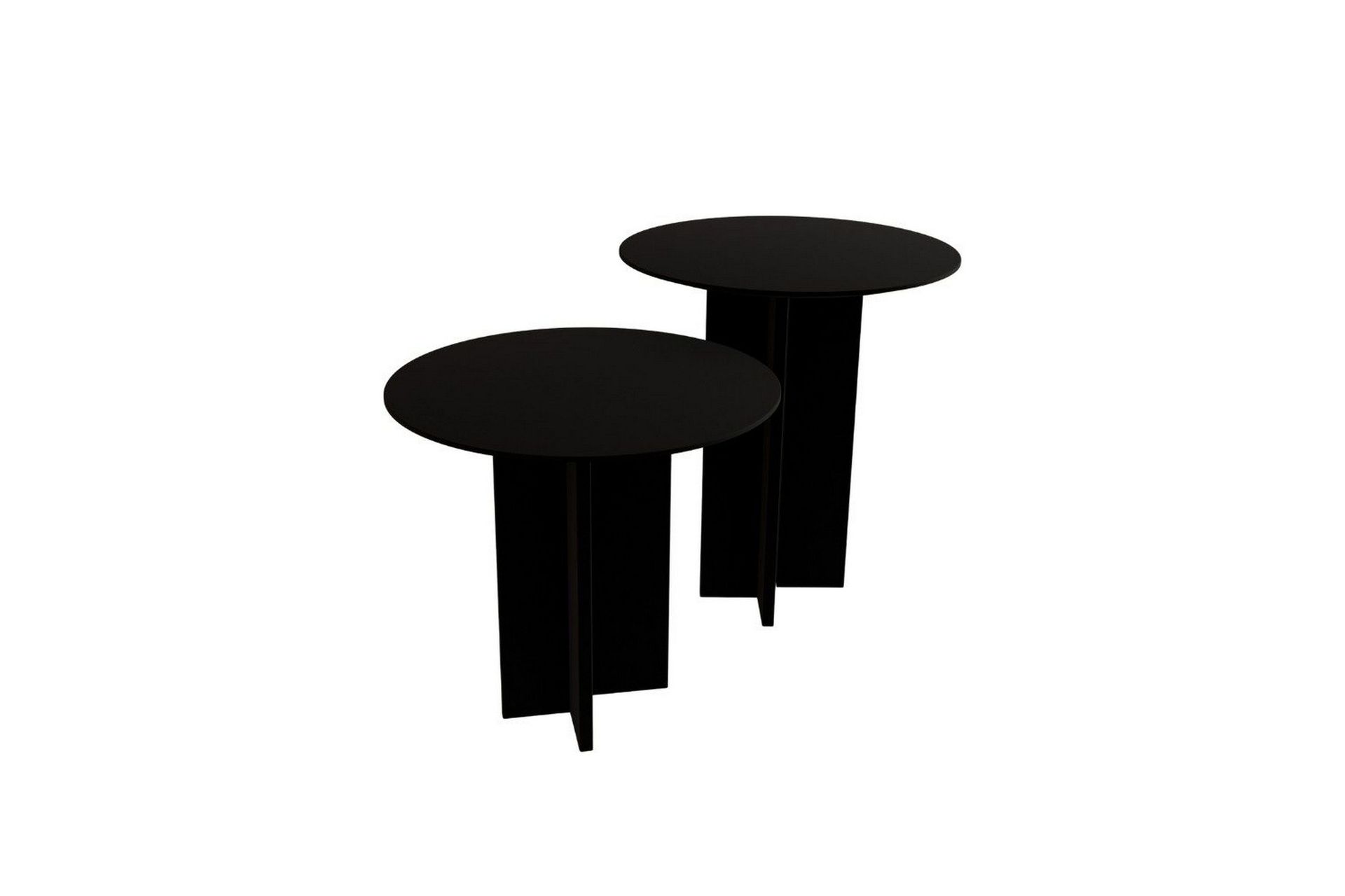 Soffbordssats Glenure Svart - Svart