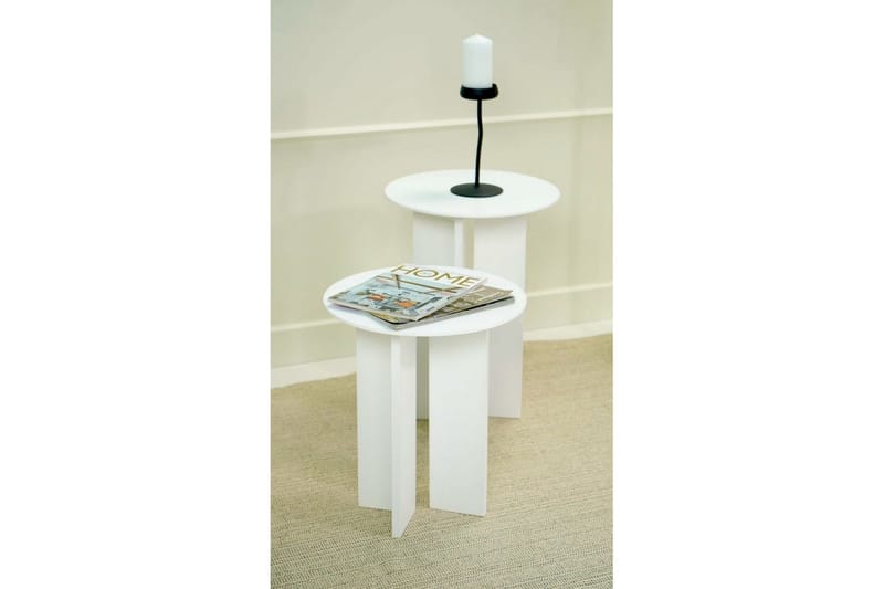 Soffbordssats Glenure Vit - Vit - Möbler - Vardagsrum - Soffbord & vardagsrumsbord - Satsbord