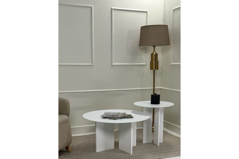 Soffbordssats Glenure Vit - Vit - Möbler - Vardagsrum - Soffbord & vardagsrumsbord - Satsbord